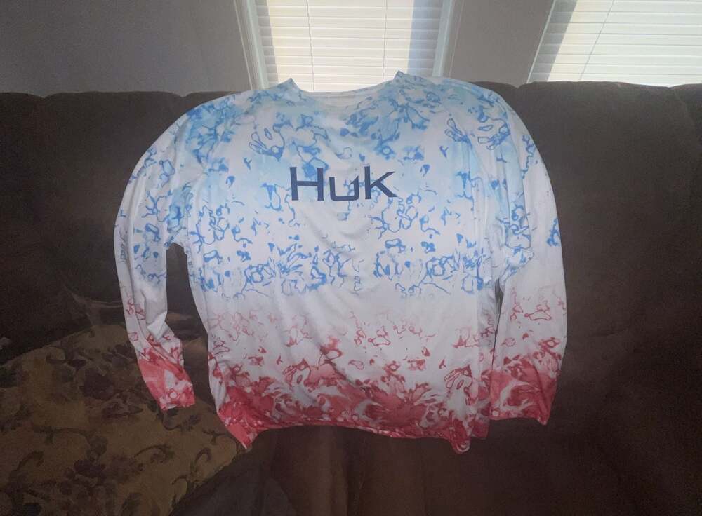 Huk Fin America Fade Pursuit Long Sleeve Performance Shirt